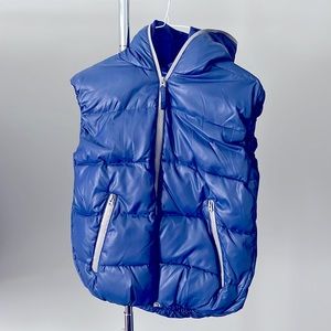 Blue Zara puffy vest Size Medium: Never used.